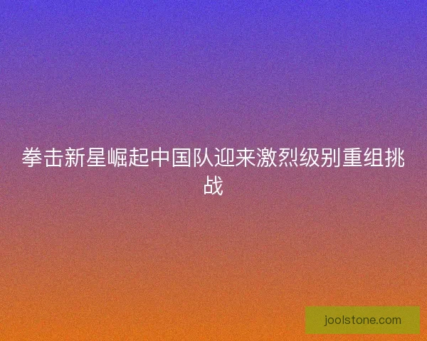 拳击新星崛起中国队迎来激烈级别重组挑战